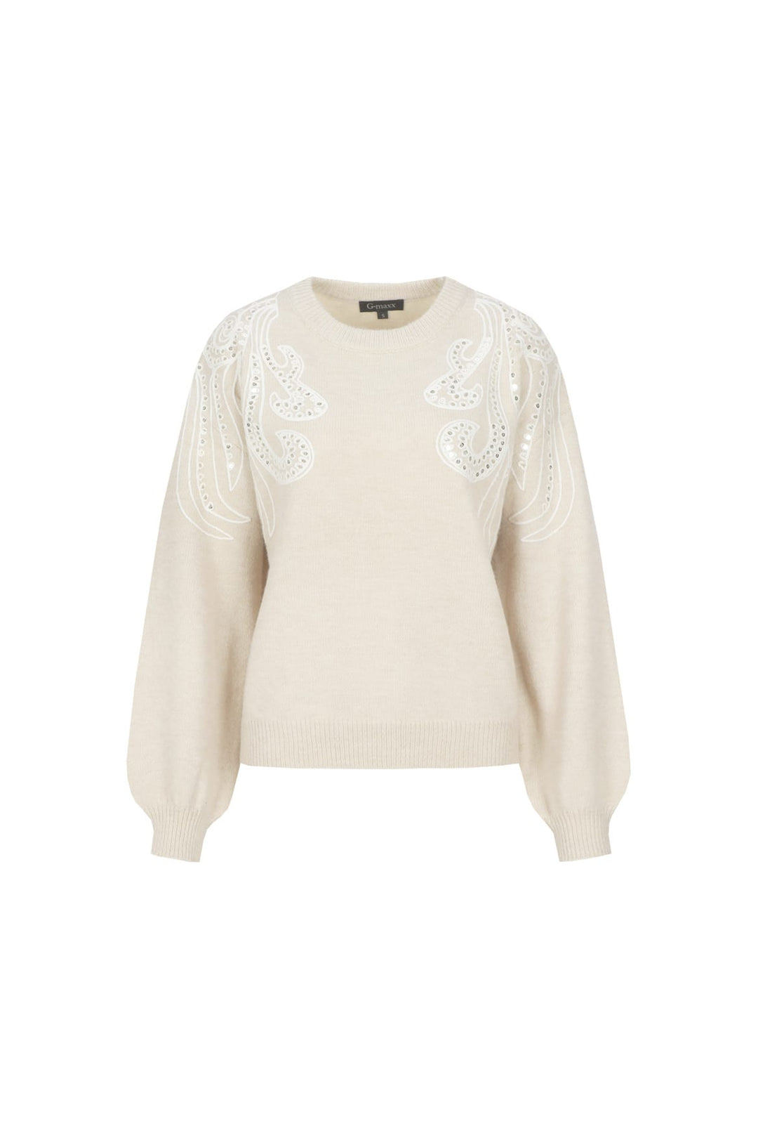 G-Maxx blouse l/m dames taupe – 26NEG02