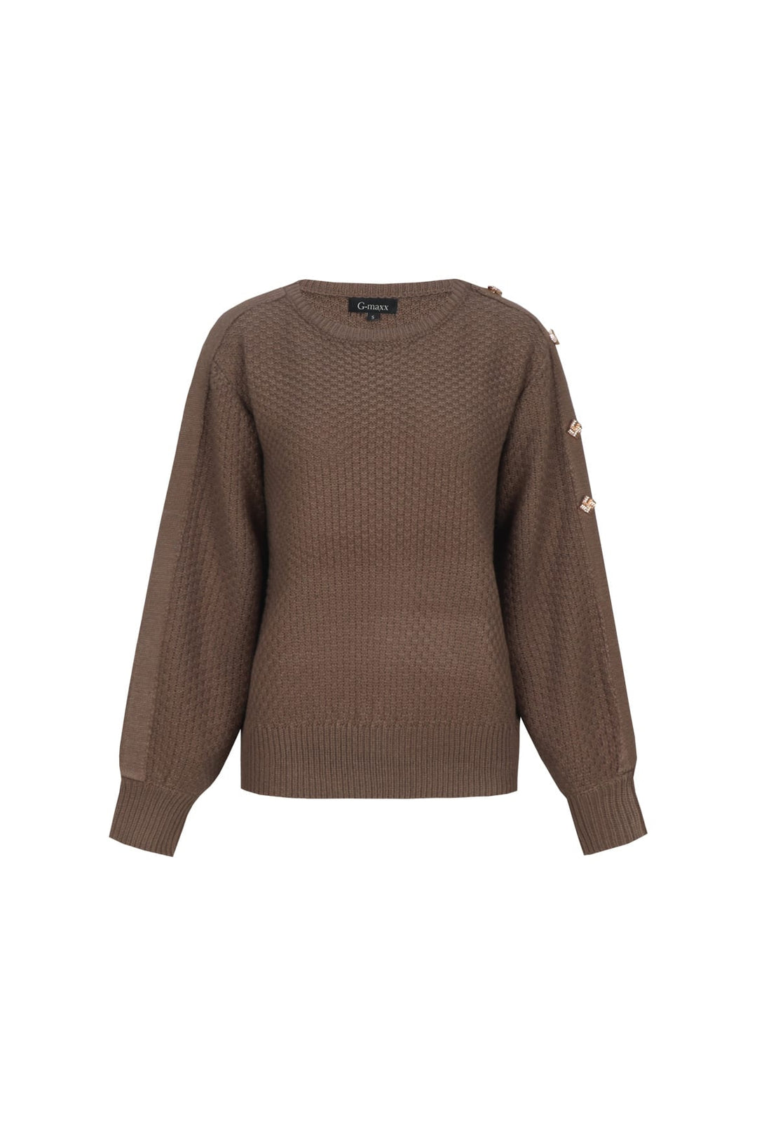 G-Maxx 26NLG01 Teagan blouse l/m bruin dessin