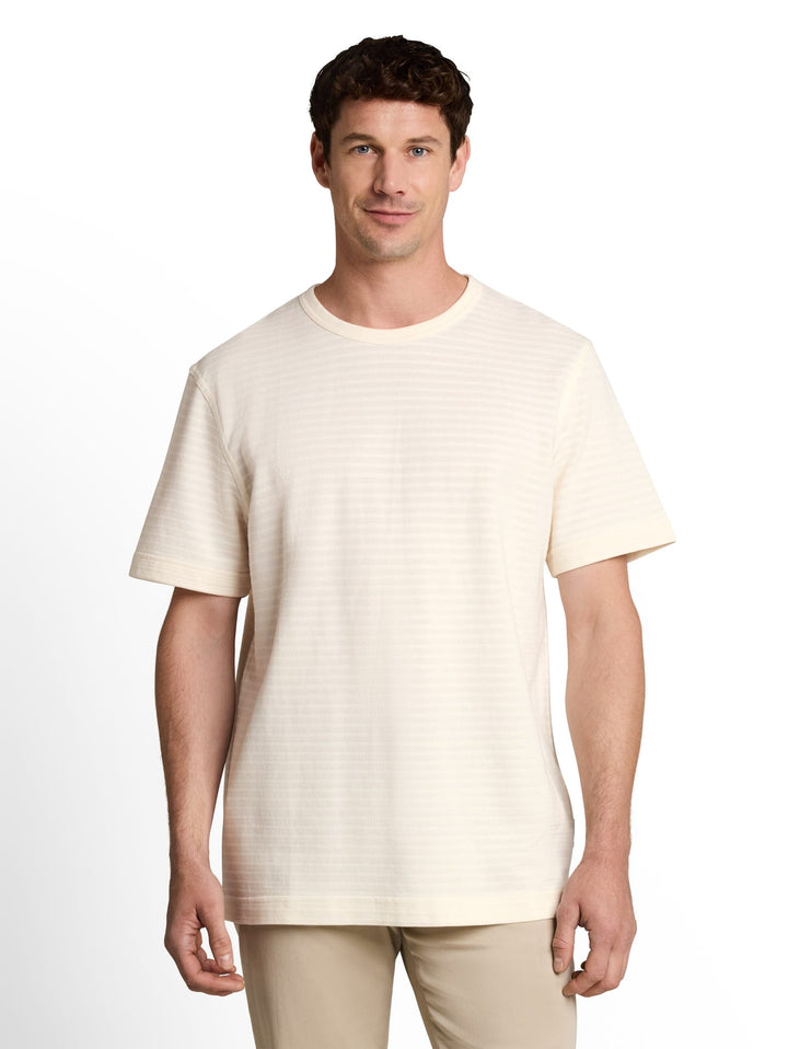 Tom Tailor t-shirt k/m heren ecru – casual mode