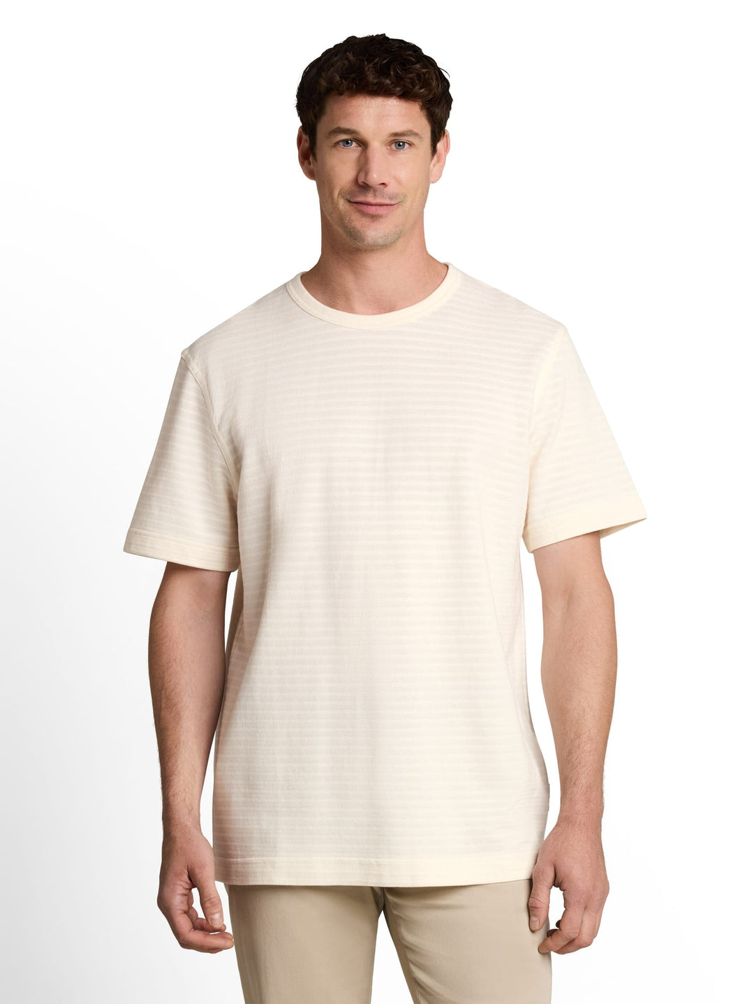 Tom Tailor 1052647 t-shirt k/m heren ecru