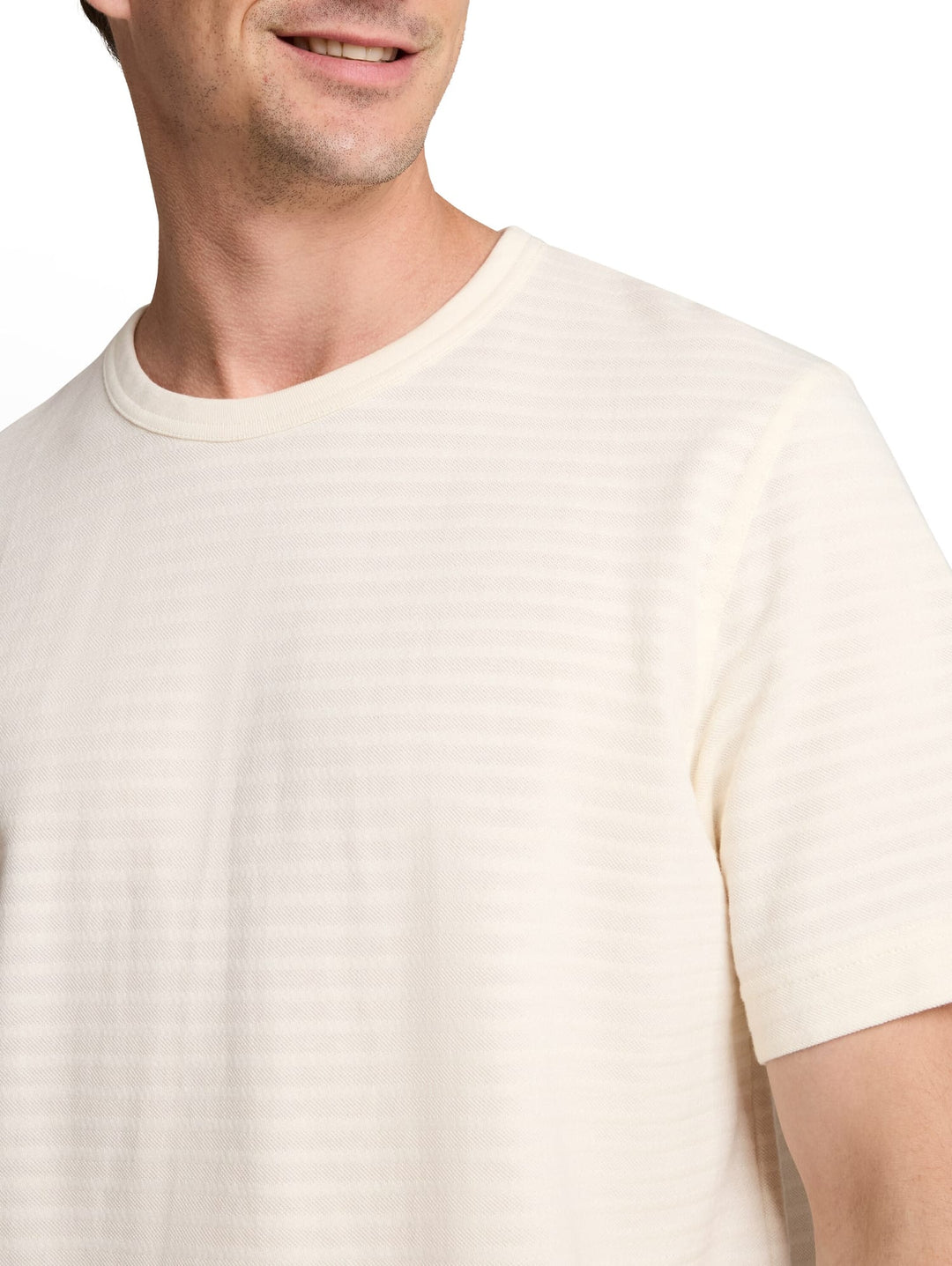 Tom Tailor t-shirt k/m heren ecru – casual mode