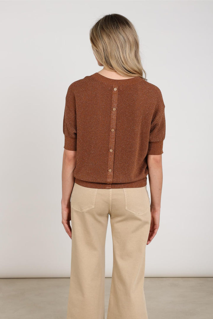 Nukus blouse l/m bruin – dames