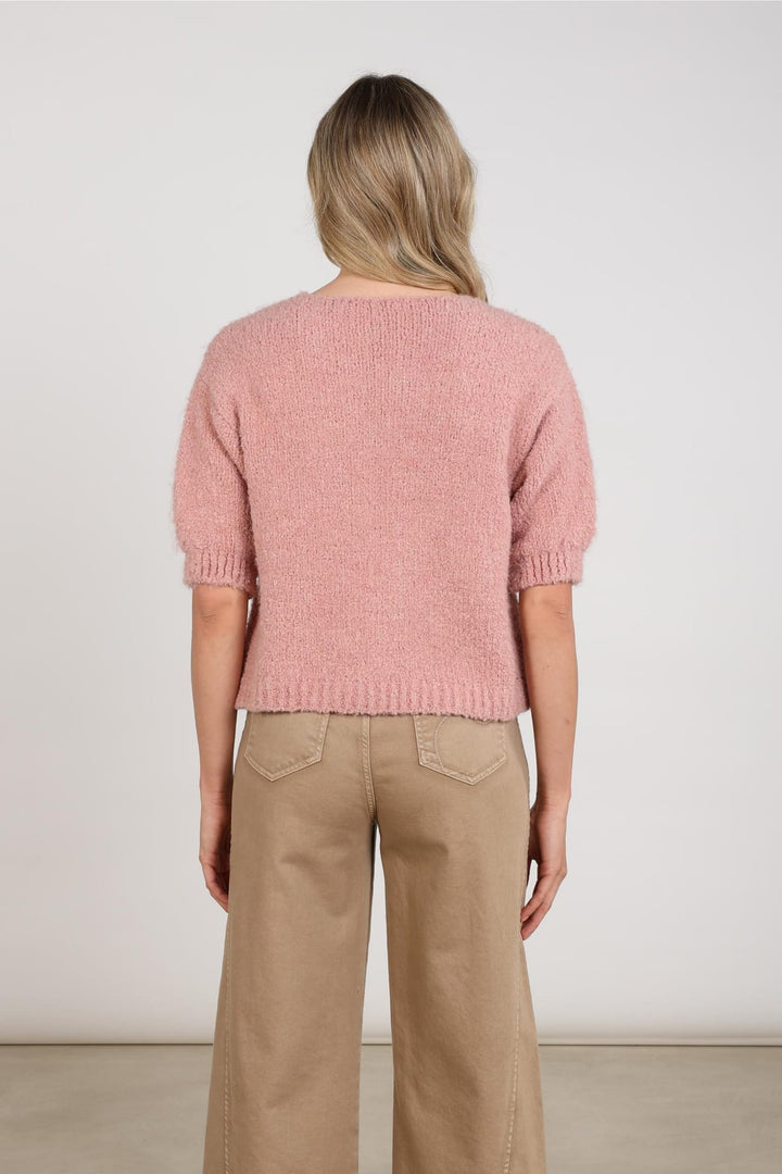 Nukus NKF05026 Jip vest gebreid oud roze – dames