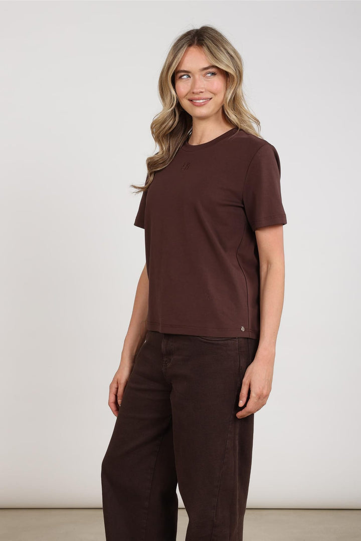 Nukus NKF04012 Luna t-shirt k/m dames bruin