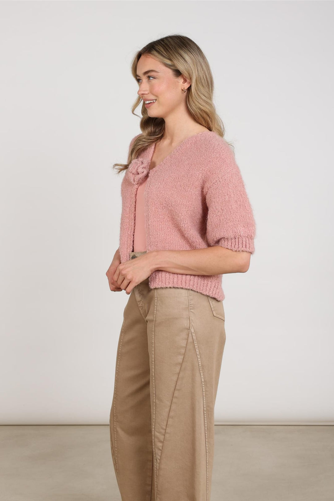 Nukus NKF05026 Jip vest gebreid oud roze – dames