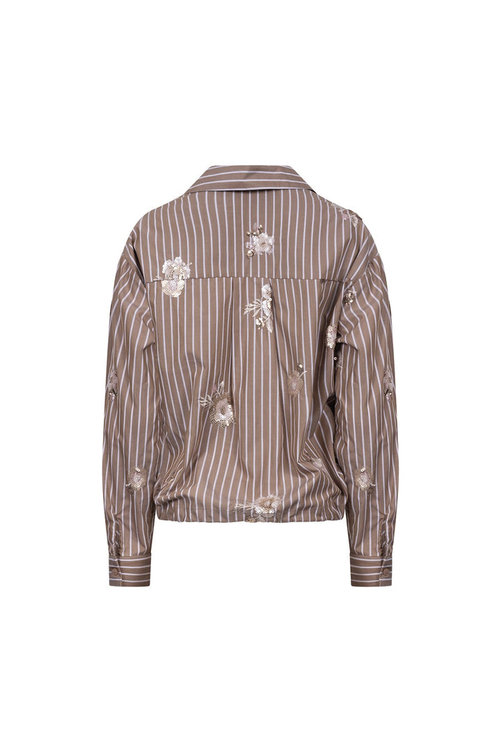 Nukus NKF02137 Newport blouse l/m bruin dessin – dames