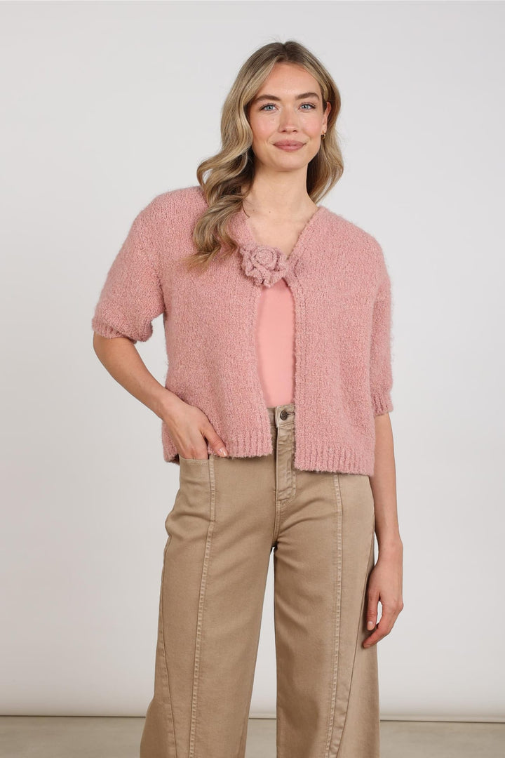 Nukus NKF05026 Jip vest gebreid oud roze – dames