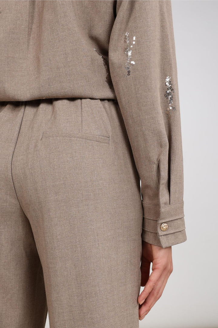 Nukus NKF09077 Jill lange broek dames taupe