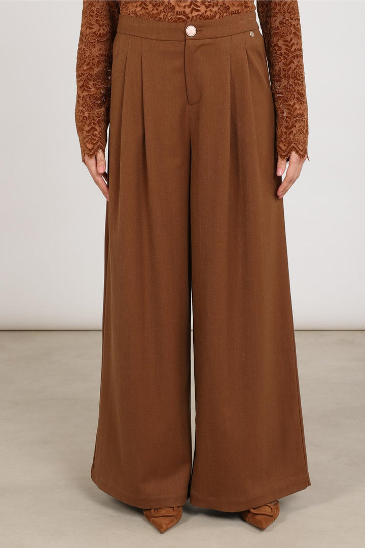 Nukus lange broek dames bruin – NKF09076