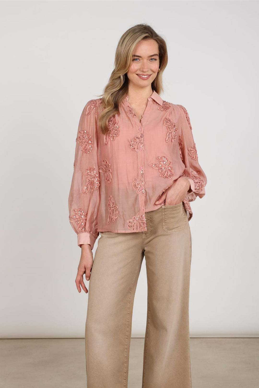 Nukus NKF02156 Antonella blouse l/m oud roze – dames
