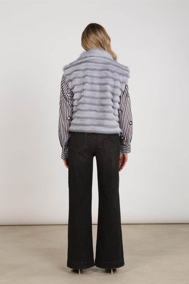 Nukus NKF08035 Harriet gilet dames blauw dessin