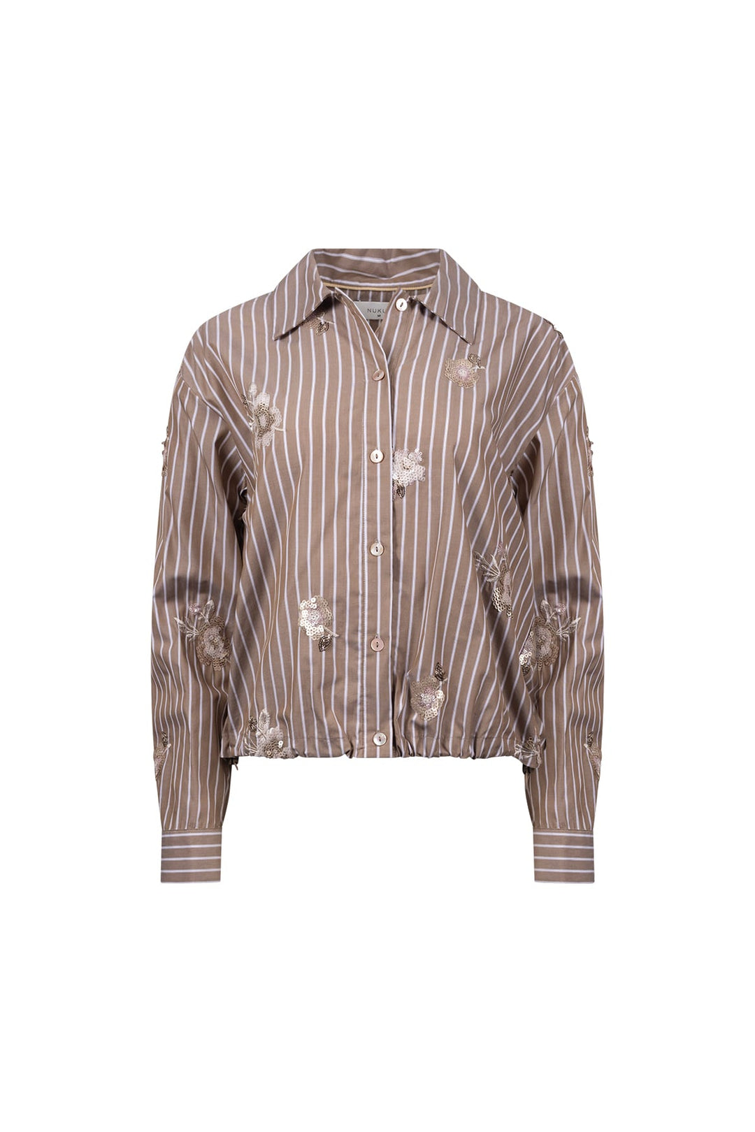 Nukus NKF02137 Newport blouse l/m bruin dessin – dames