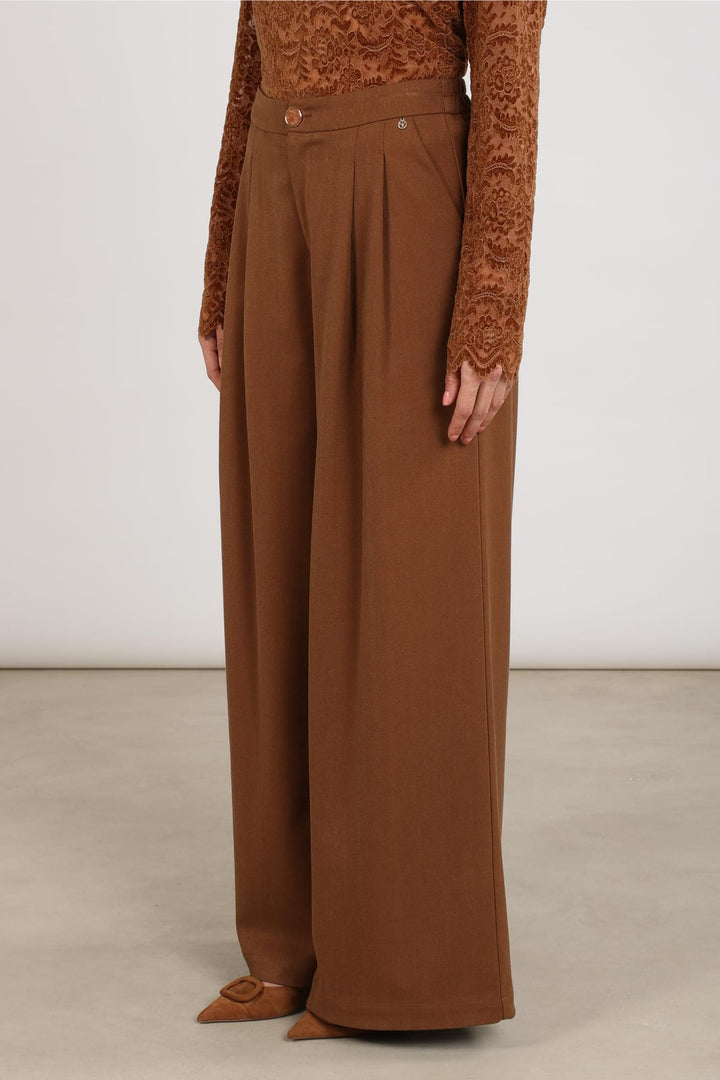 Nukus lange broek dames bruin – NKF09076