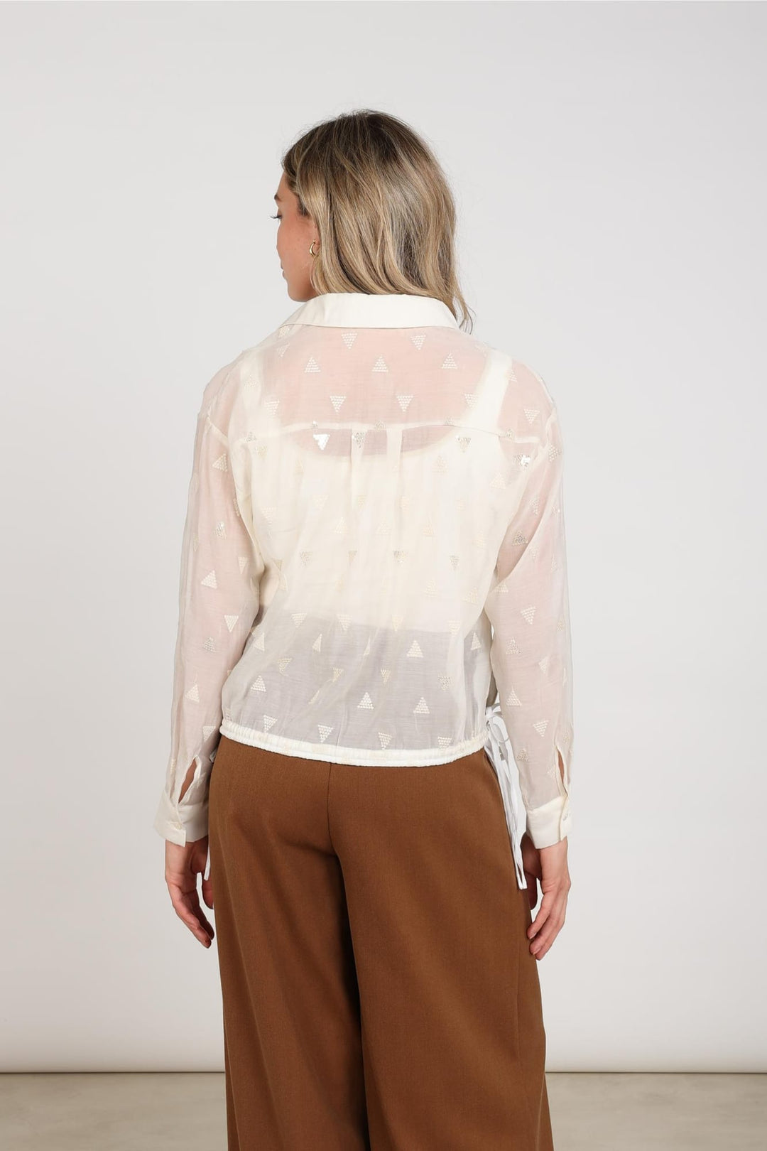 Nukus blouse l/m off-white – dames