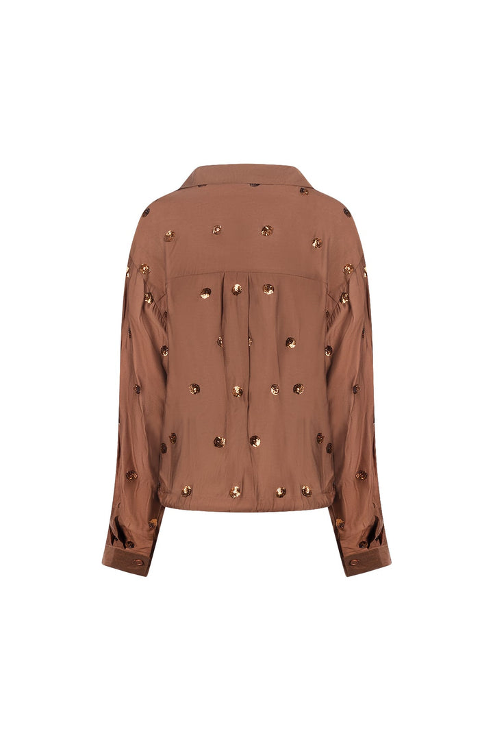 Nukus blouse l/m bruin – dames