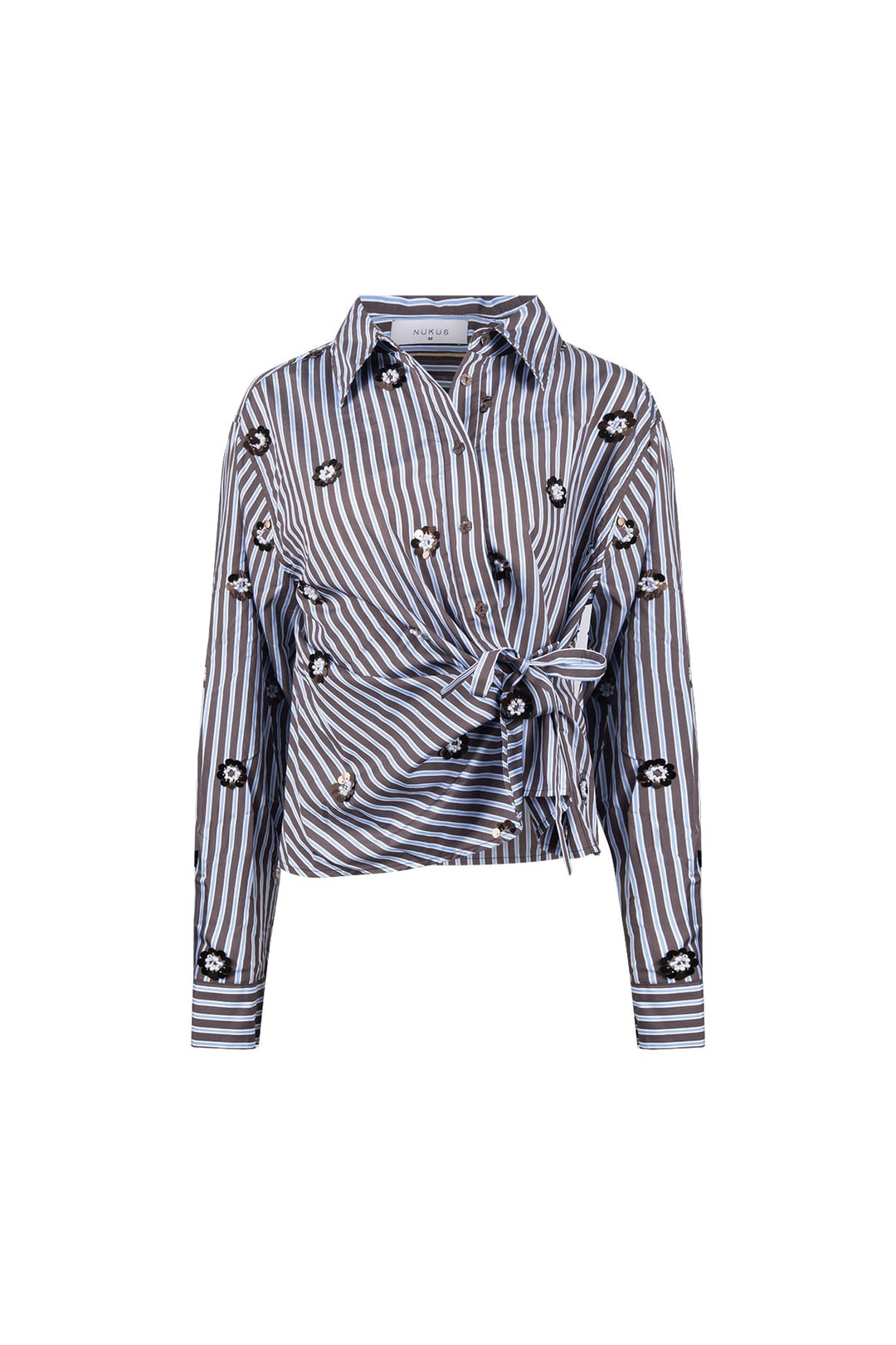 Nukus NKF02139 Amy blouse l/m bruin dessin