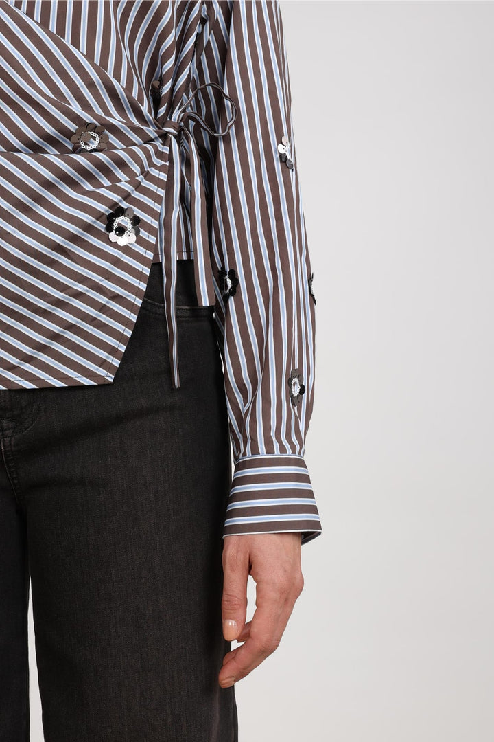Nukus NKF02139 Amy blouse l/m bruin dessin