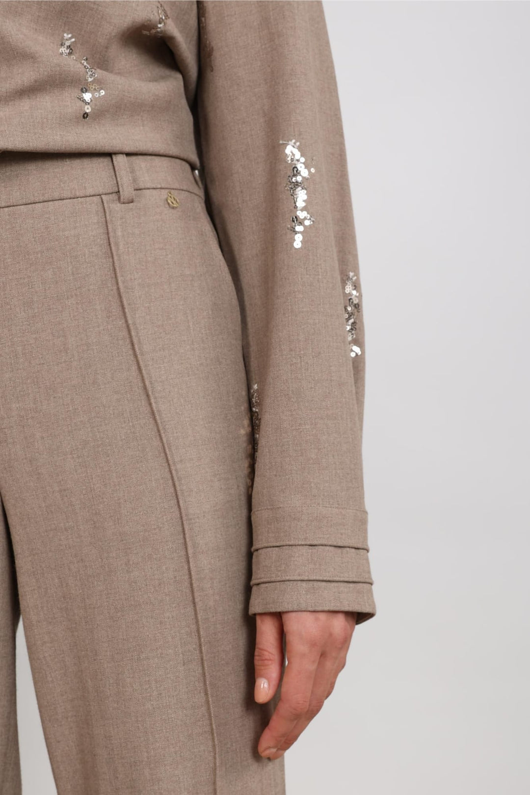 Nukus NKF09077 Jill lange broek dames taupe