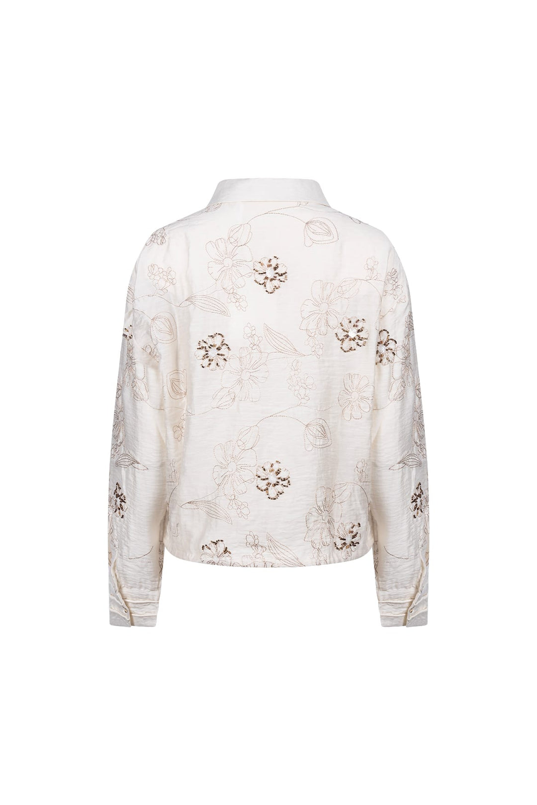 Nukus NKF02152 Aaliya blouse l/m ecru dessin
