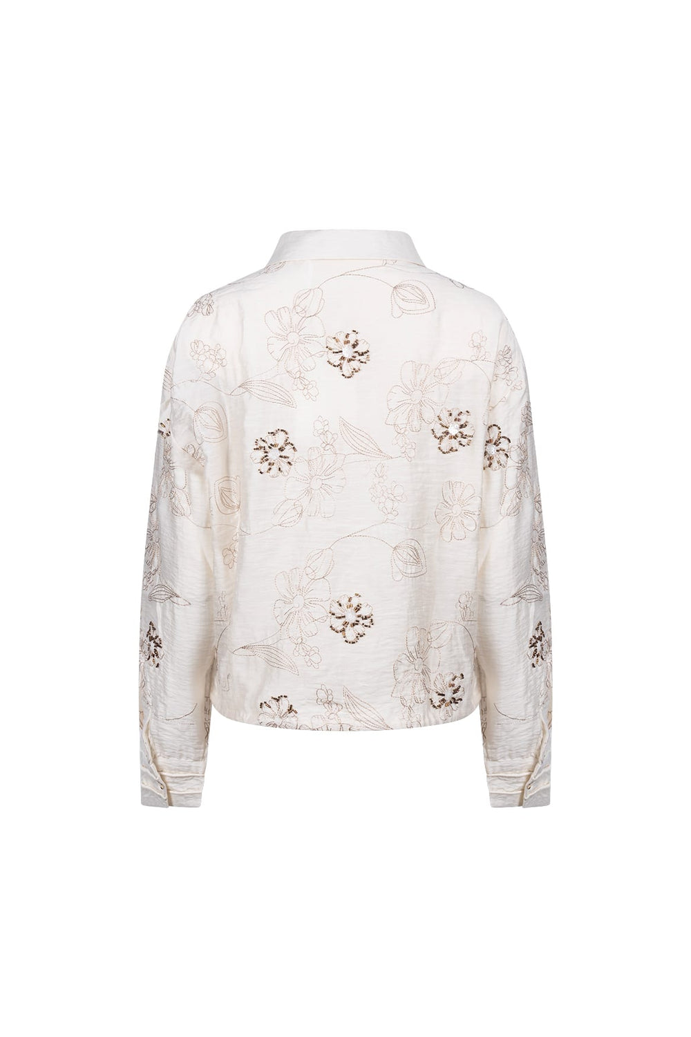 Nukus NKF02152 Aaliya blouse l/m ecru dessin