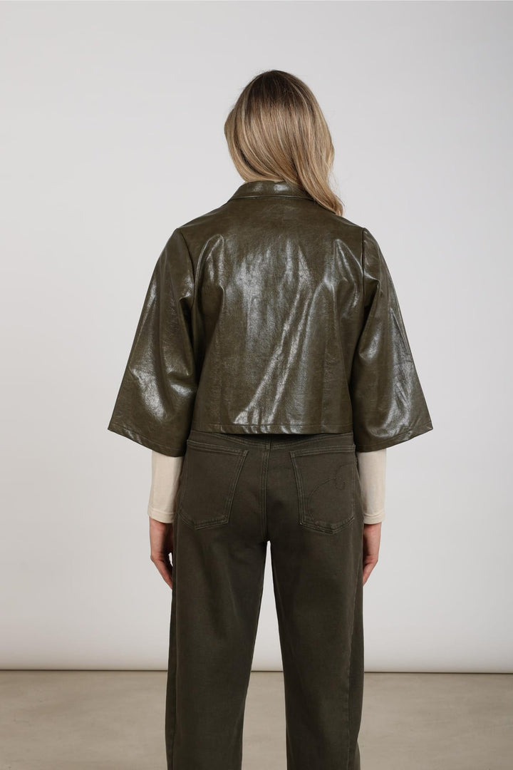 Nukus NKF13137 mara jack imitatieleer army – dames
