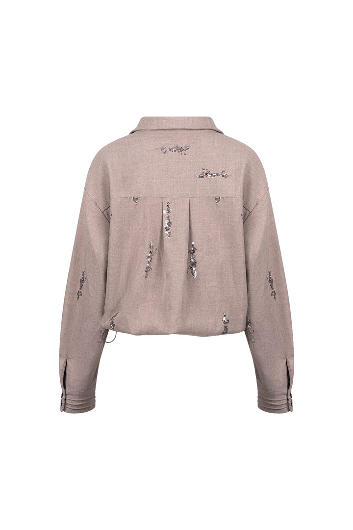 Nukus NKF02184 Annelynn blouse l/m taupe