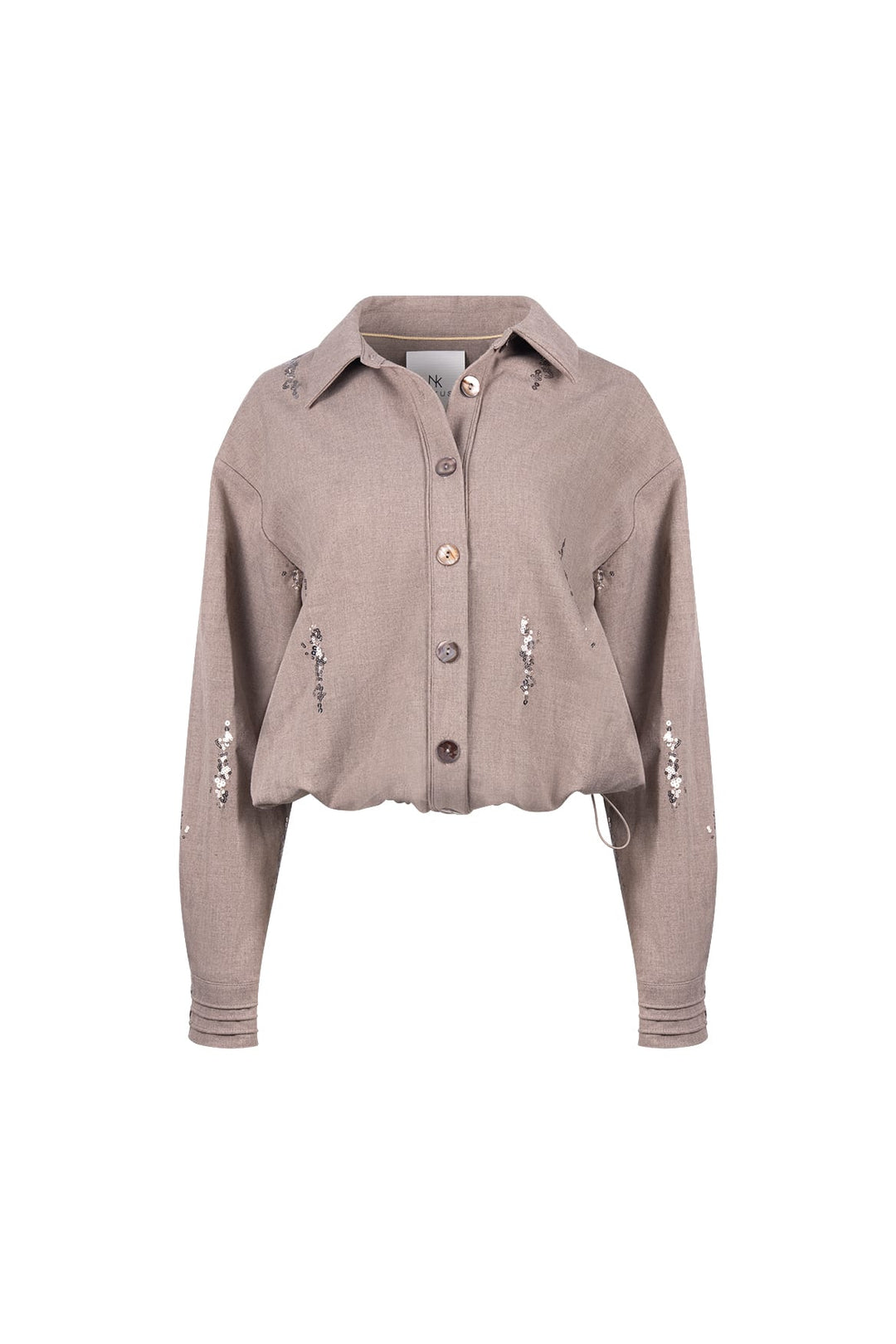 Nukus NKF02184 Annelynn blouse l/m taupe
