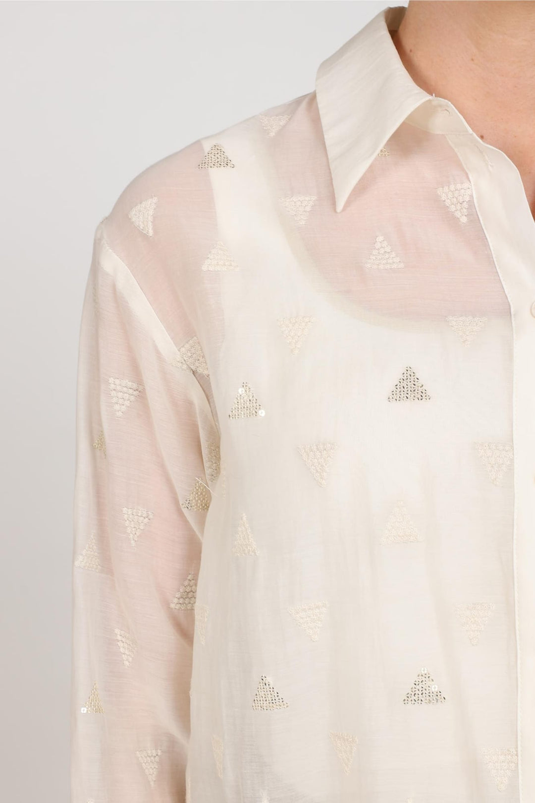 Nukus blouse l/m off-white – dames