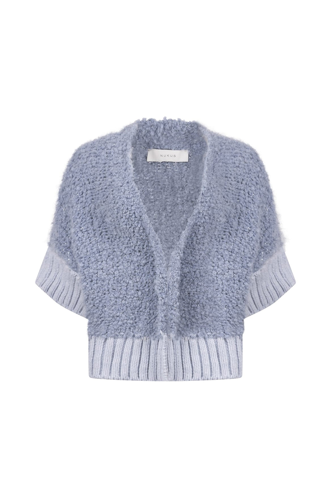 Nukus NKF05032 Bell vest gebreid dames lichtblauw