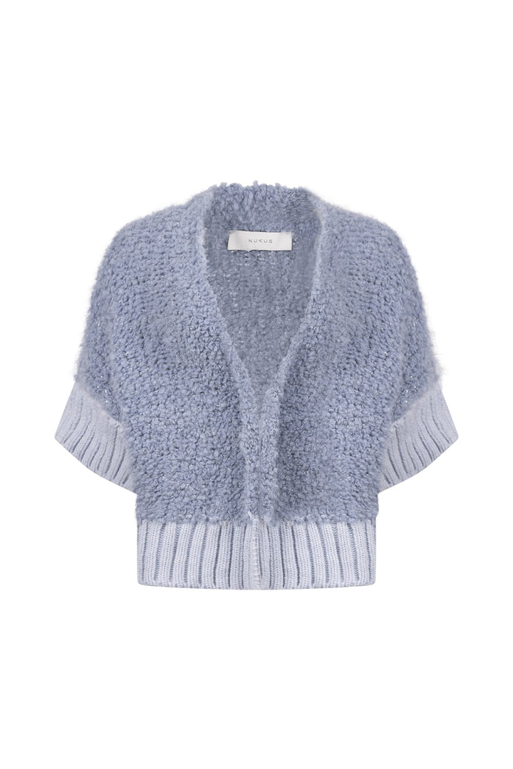 Nukus NKF05032 Bell vest gebreid dames lichtblauw