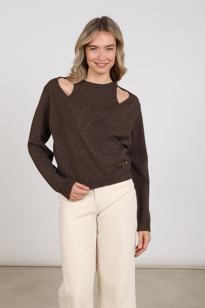Nukus NKF03088 Merel trui dames bruin