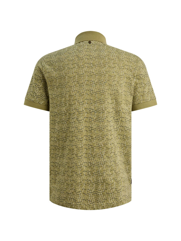 PME-Legend polo k/m heren groen dessin – PPSS2606893