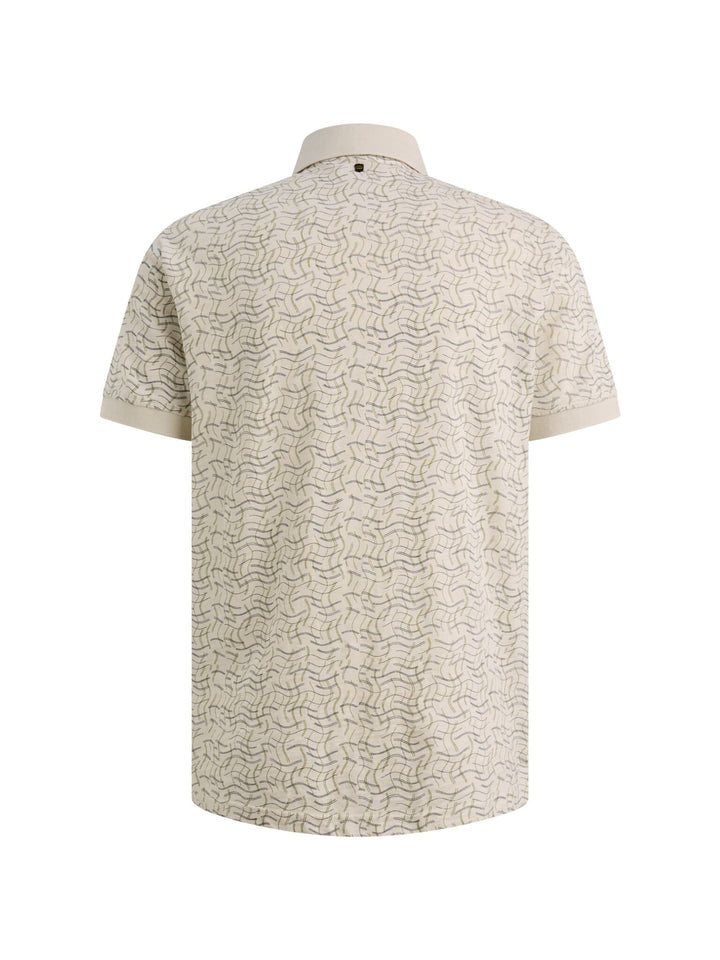 PME-Legend polo k/m heren ecru dessin – PPSS2606893