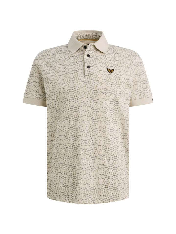 PME-Legend polo k/m heren ecru dessin – PPSS2606893