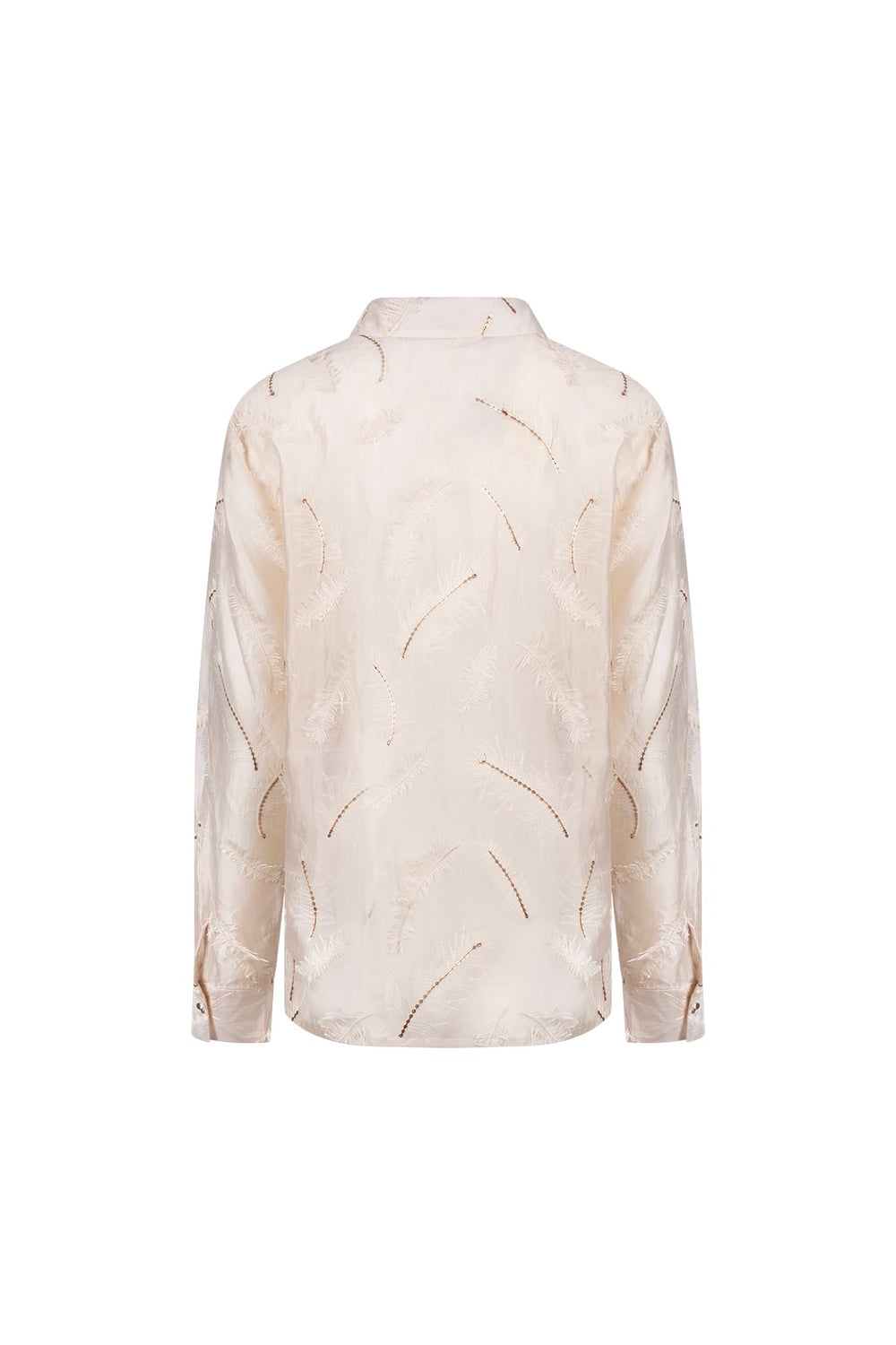 Nukus blouse l/m dames ecru dessin – NKF02179