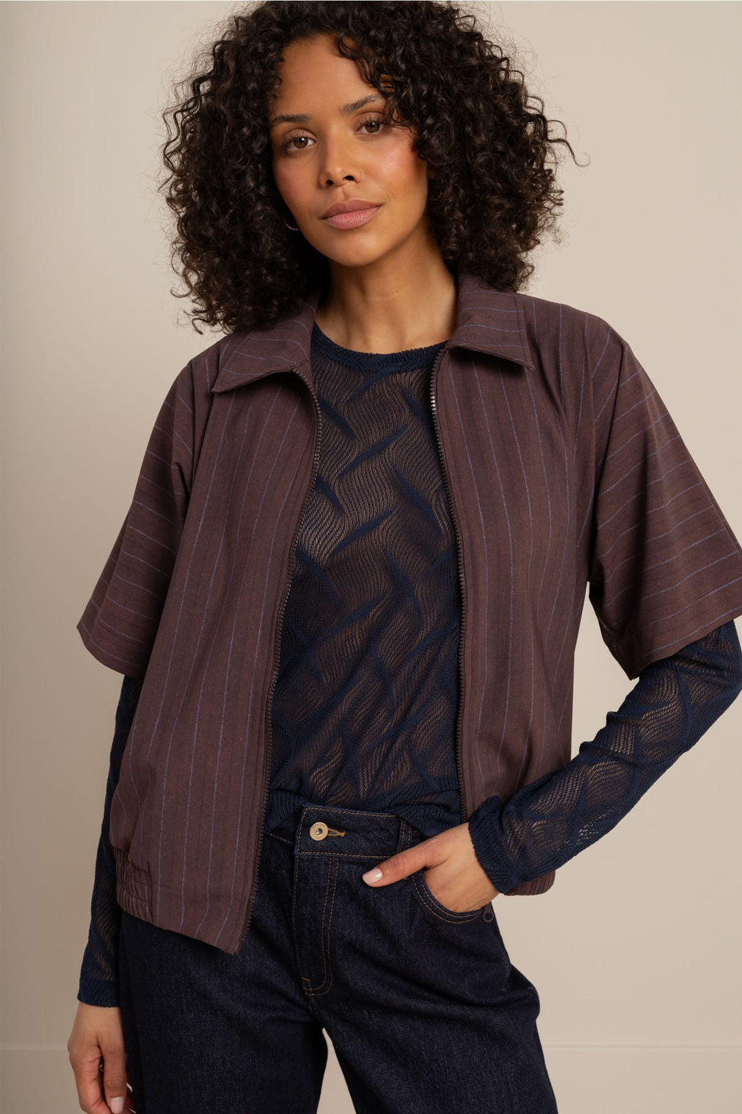 Studio Anneloes 14099 Marcella jack dames – paars dessin