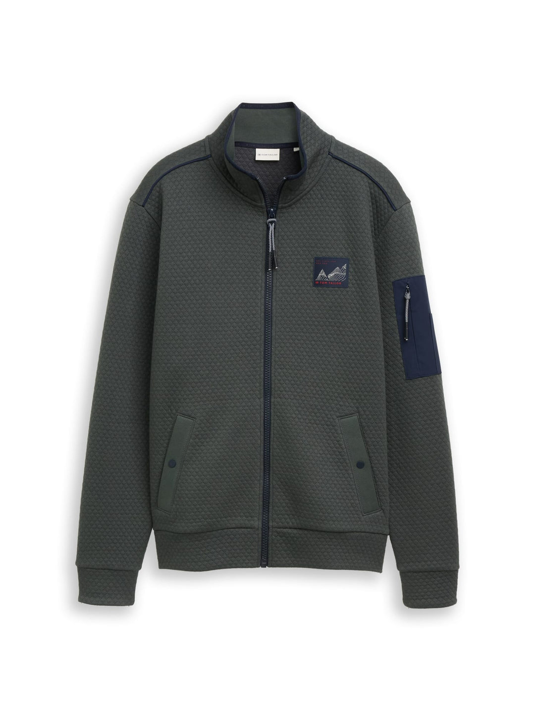 Tom Tailor 1052684 vest sweat heren olijf