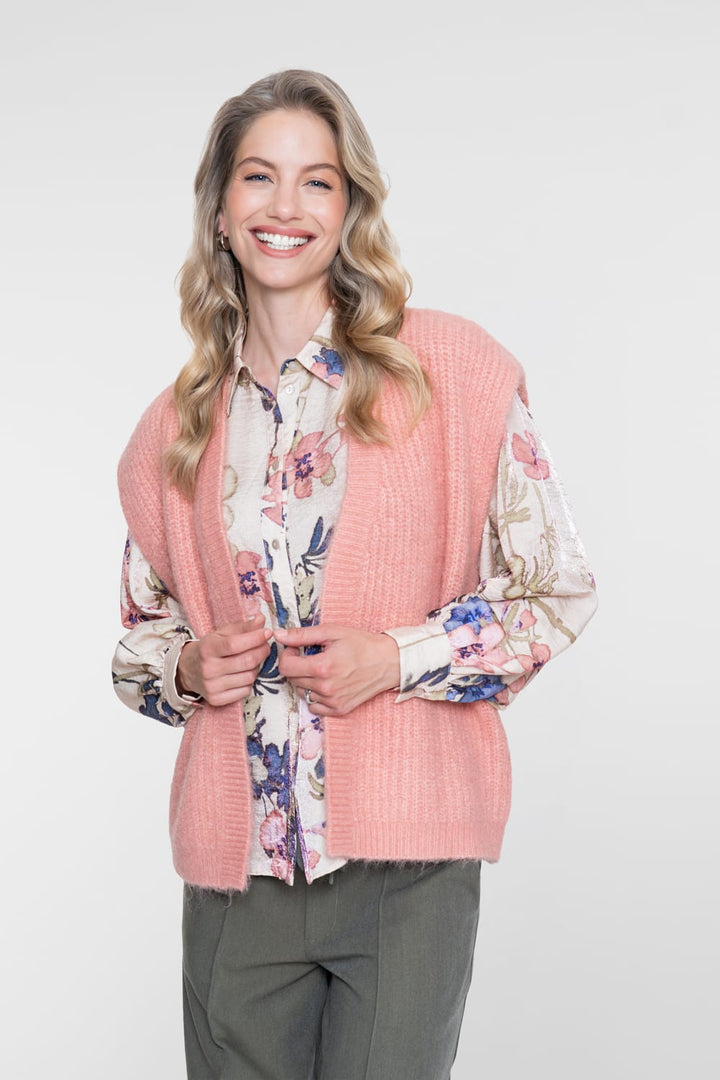 Geisha 63665-20 blouse l/m dames ecru dessin