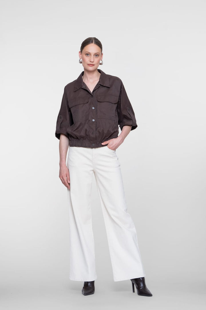 Geisha blouse l/m bruin – dames