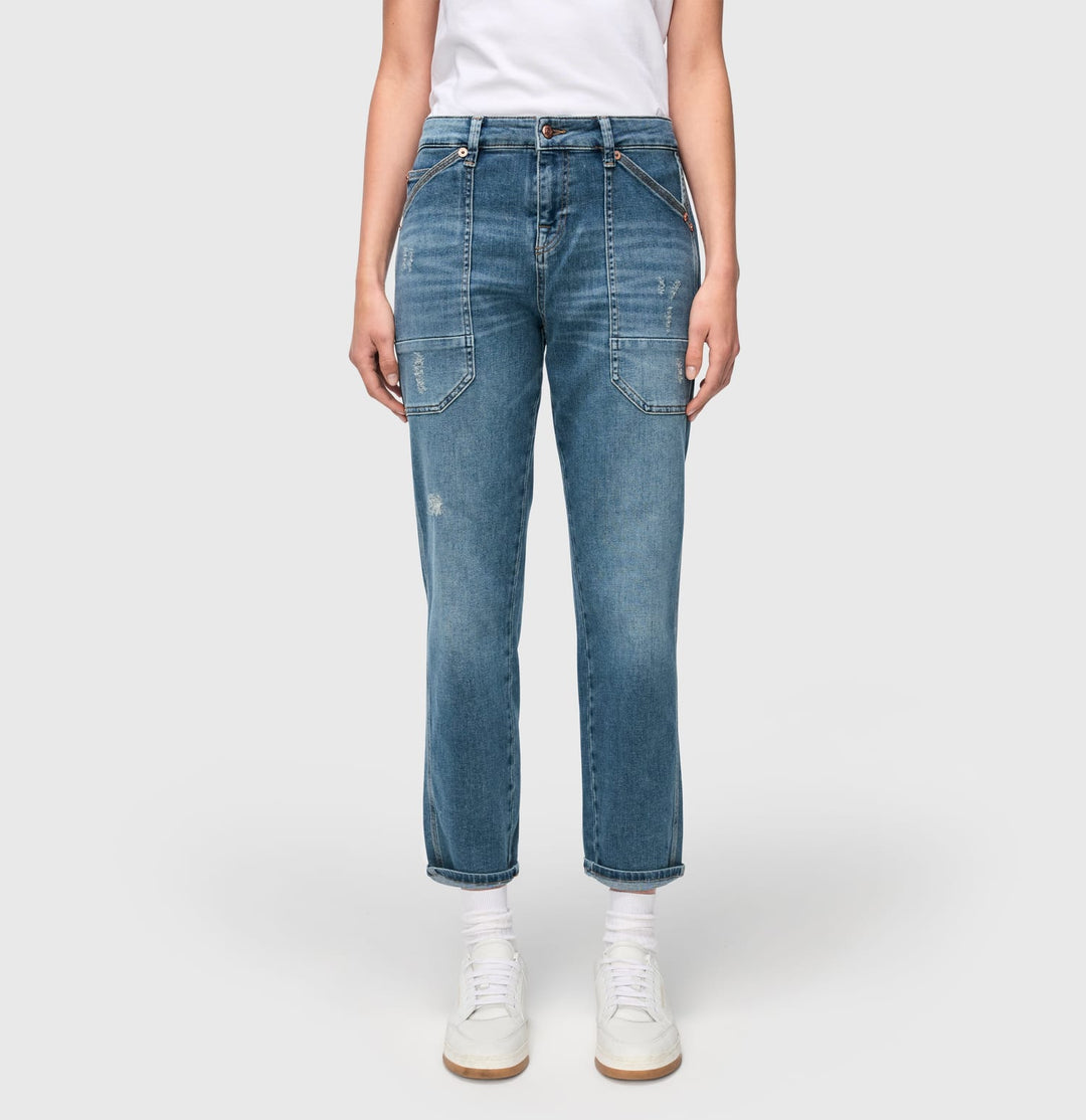 MAC women jeans low croth-baggy fit – 2803 0333l - Blue Denim