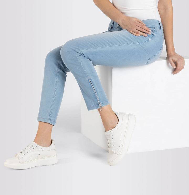 MAC DREAM SUMM 7/8 broek denim dames – blauw denim - Blue Denim