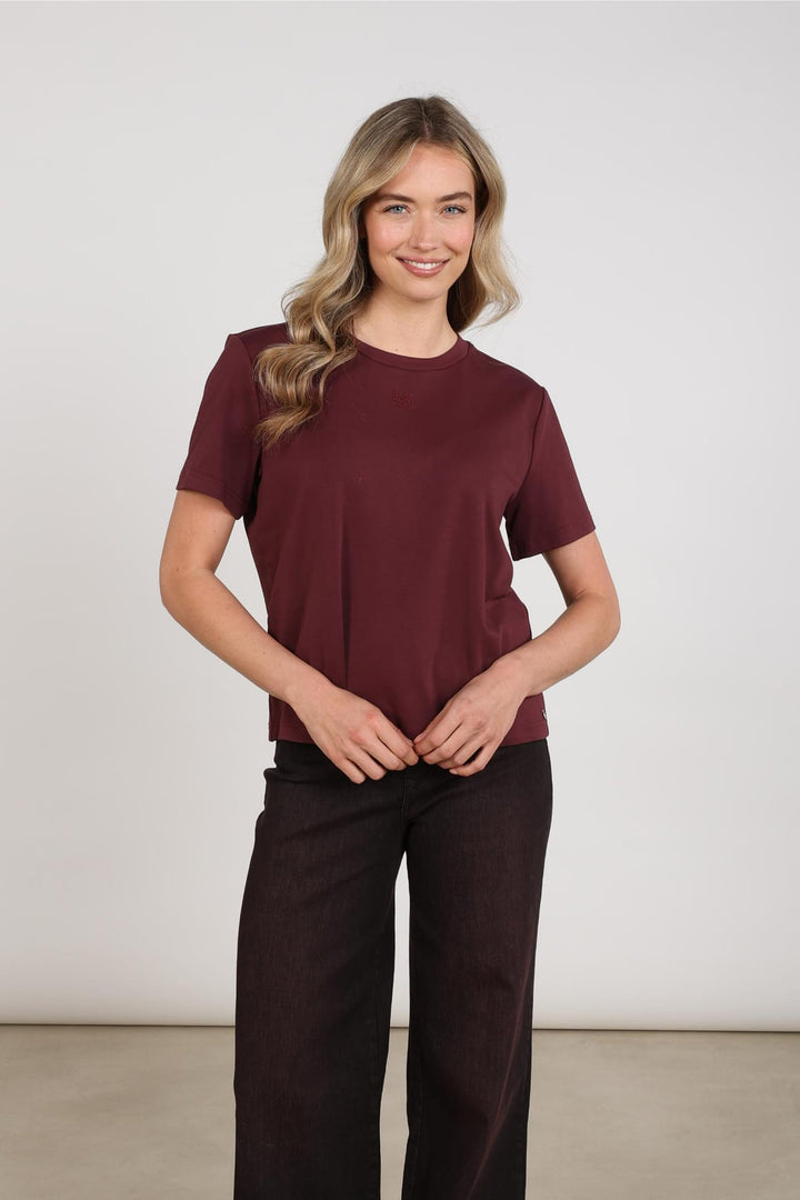 Nukus NKF04012 Luna t-shirt k/m dames bordeaux