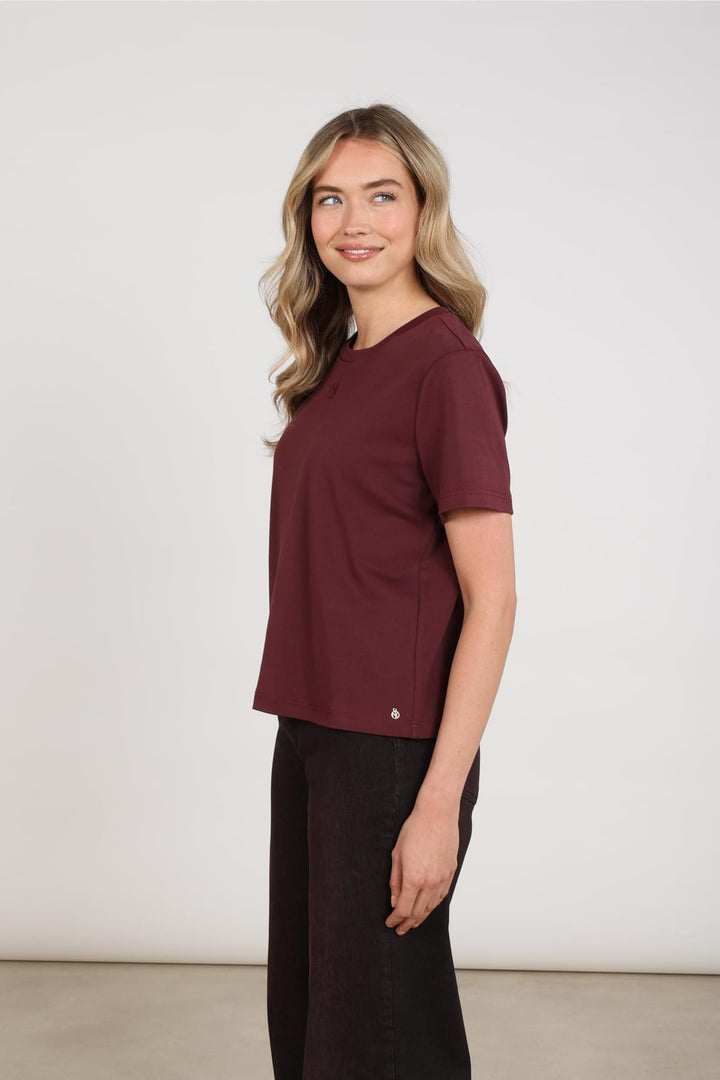 Nukus NKF04012 Luna t-shirt k/m dames bordeaux