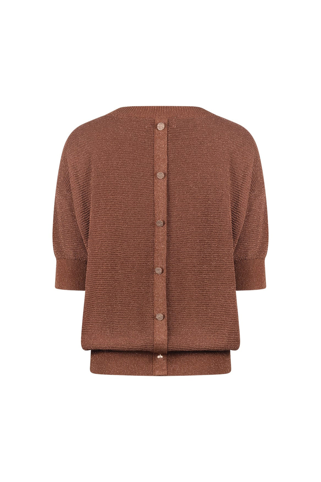 Nukus NKF01068 blouse l/m dames bruin