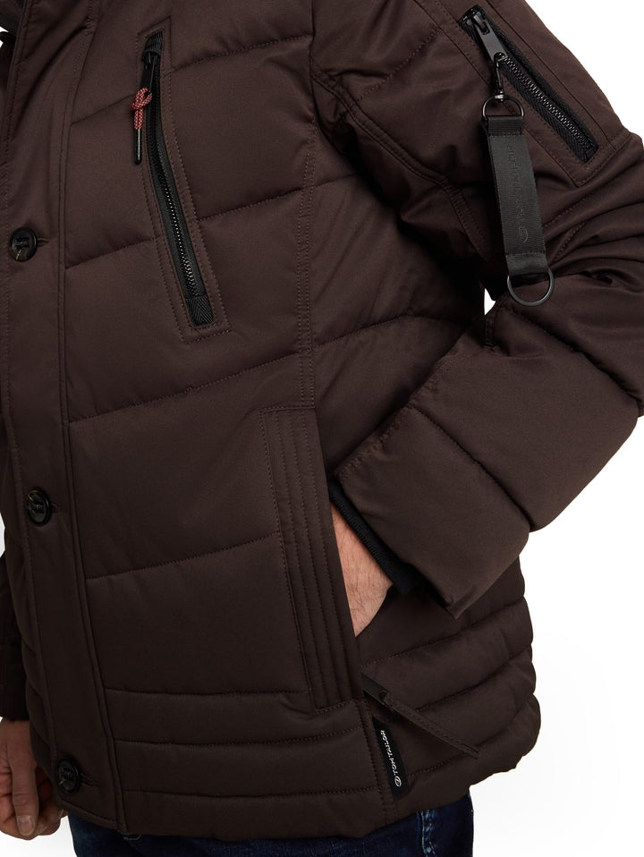 Tom Tailor 1051663 winterjas heren bruin