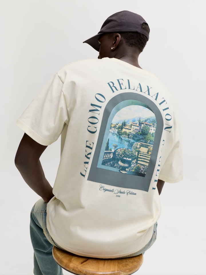 Jack & Jones Desti T-shirt off-white – heren