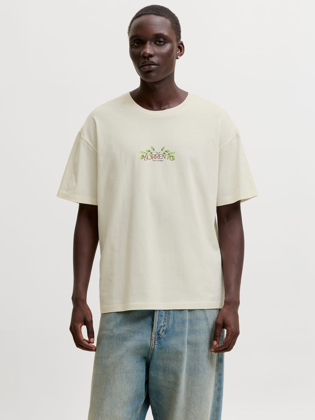 Jack & Jones Desti T-shirt off-white – heren