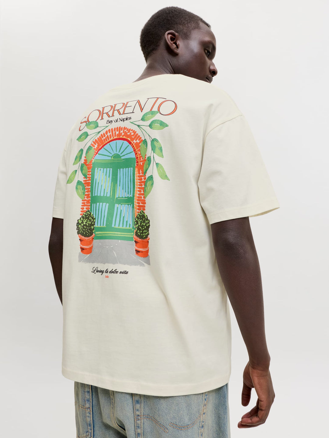 Jack & Jones Desti T-shirt off-white – heren