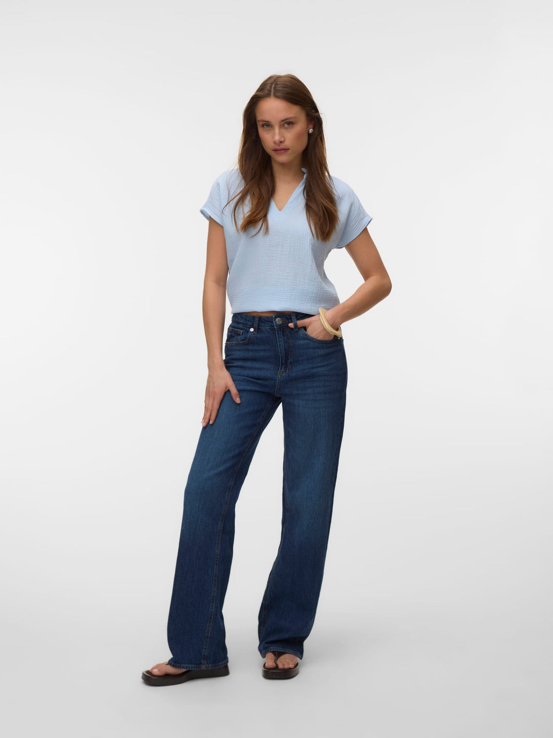 VERO MODA Natali top lichtblauw – dames
