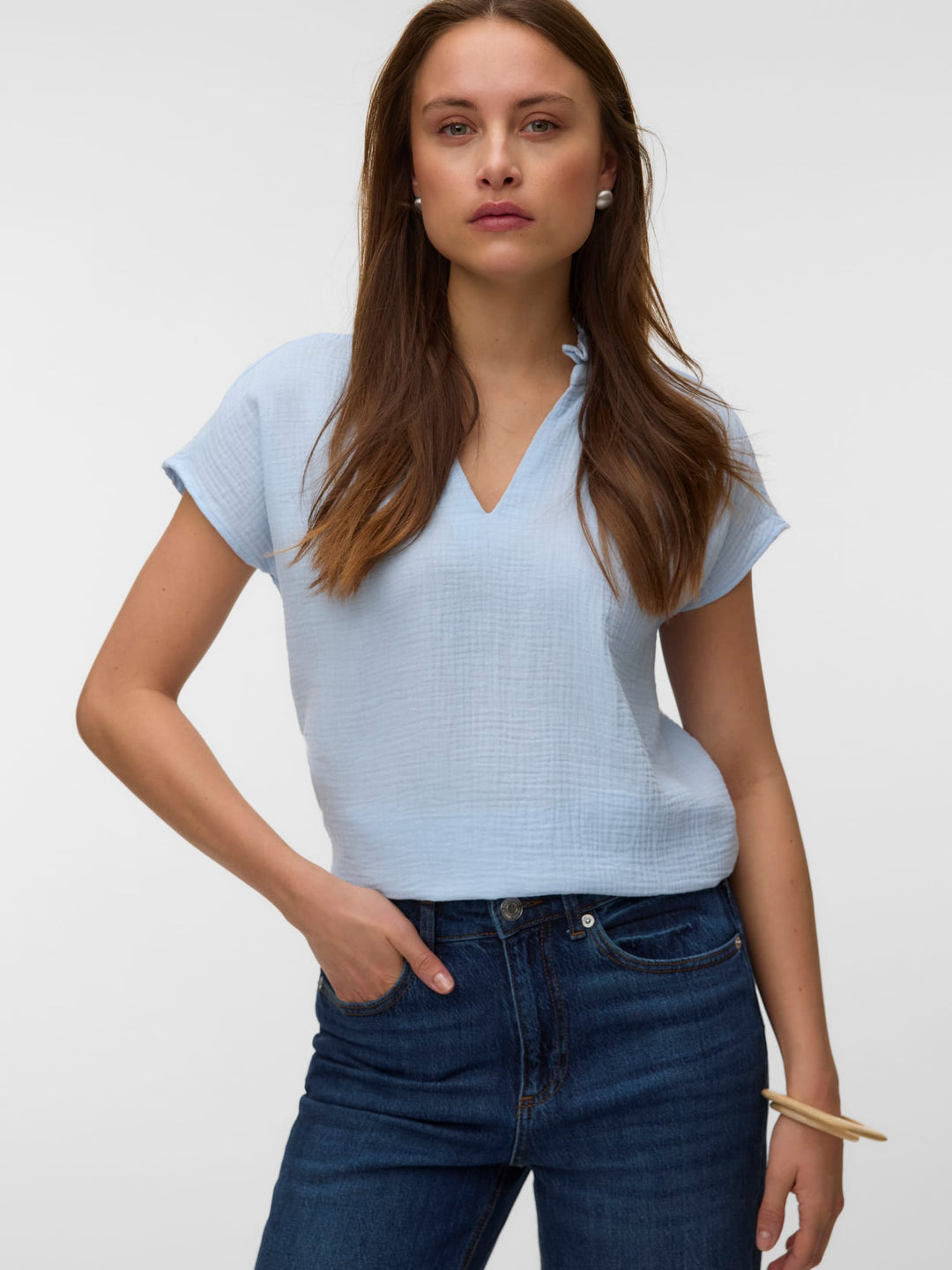 VERO MODA Natali top lichtblauw – dames